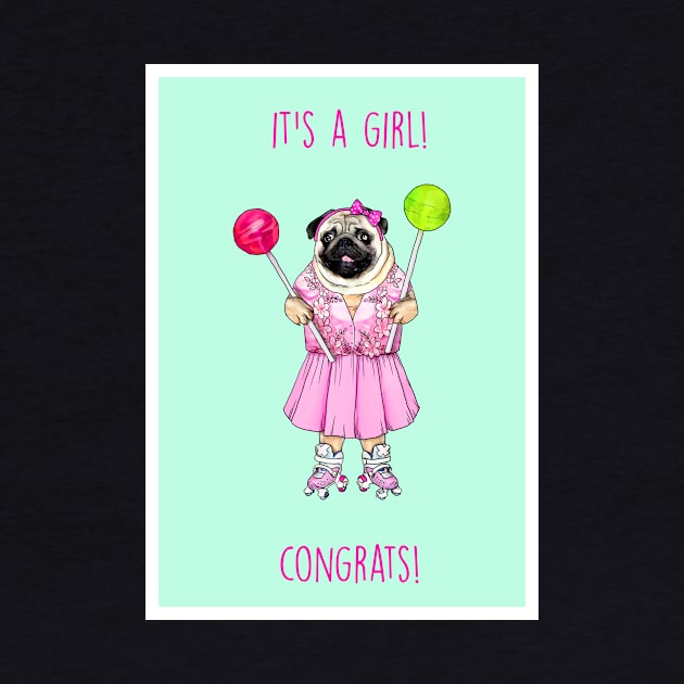 It's a girl (Pug) by Poppy and Mabel